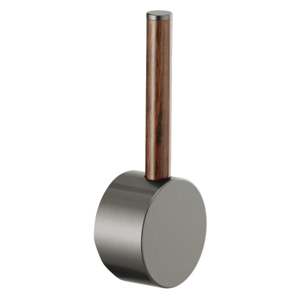 Odin® SmartTouch® Pull-Down Faucet with Arc Spout, Luxe Steel, Wood Lever