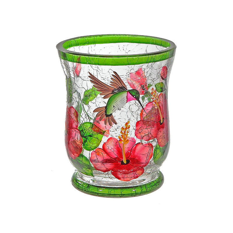 Hibiscus avec petite ouragan en verre