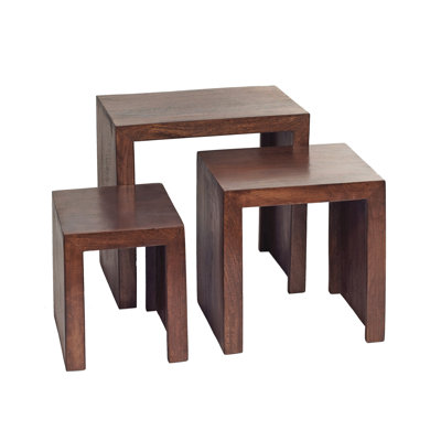 Buchanon Solid Wood Sled Nesting Tables