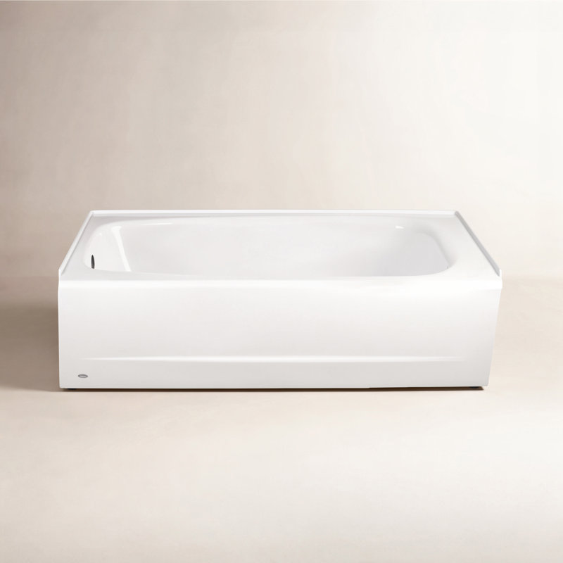 Cambridge 60'' x 32'' Soaking Vitreous China Bathtub, Left, White