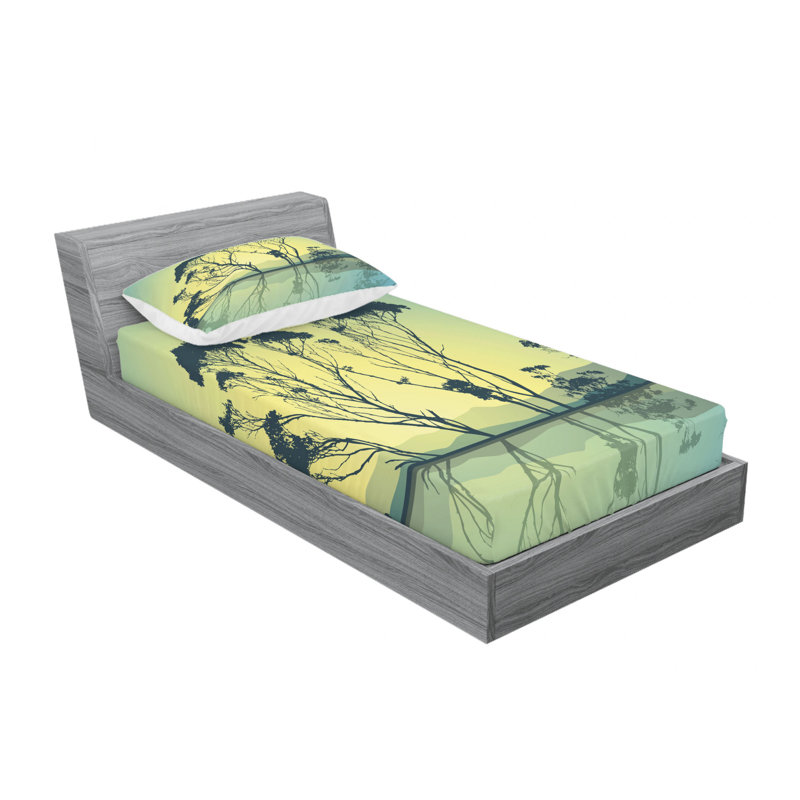 Microfiber Sheet Set, Twin Sheet Set with Fitted Sheet