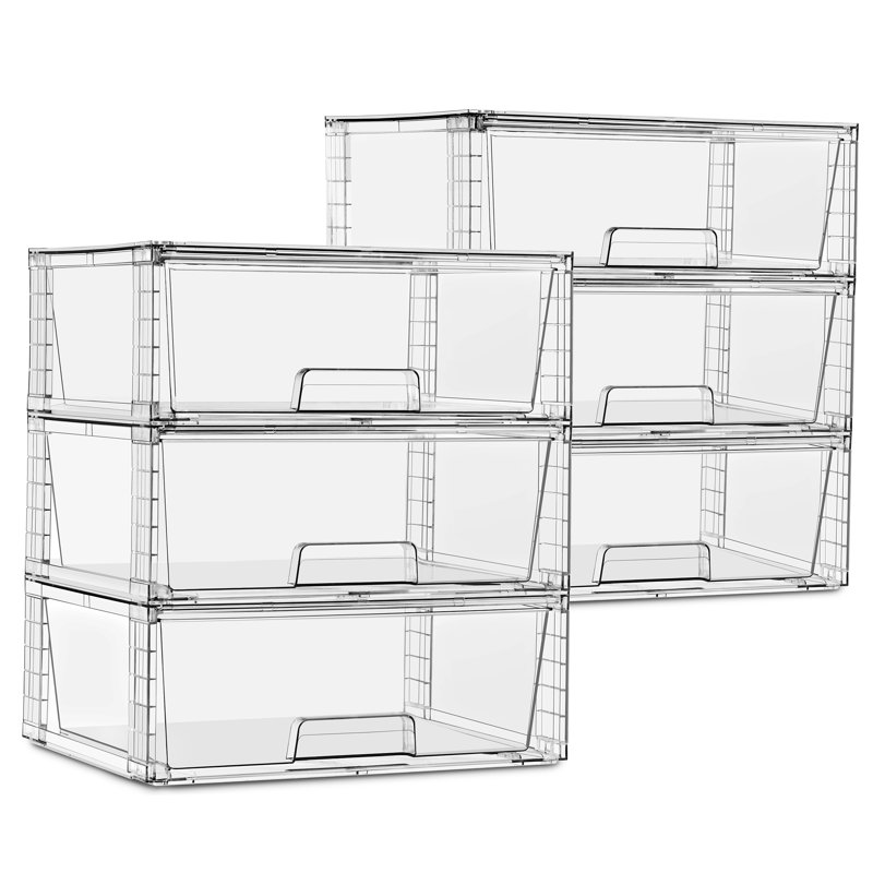 Bacs de rangement extra larges en plastique transparent Sorbus - pour salle de bain, meuble-lavabo, maquillage, sous l'évier et le comptoir