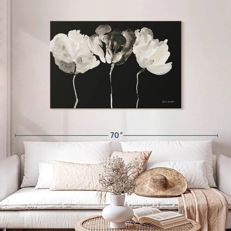 Avery Trio In Light On Black, 30" H x 45" W