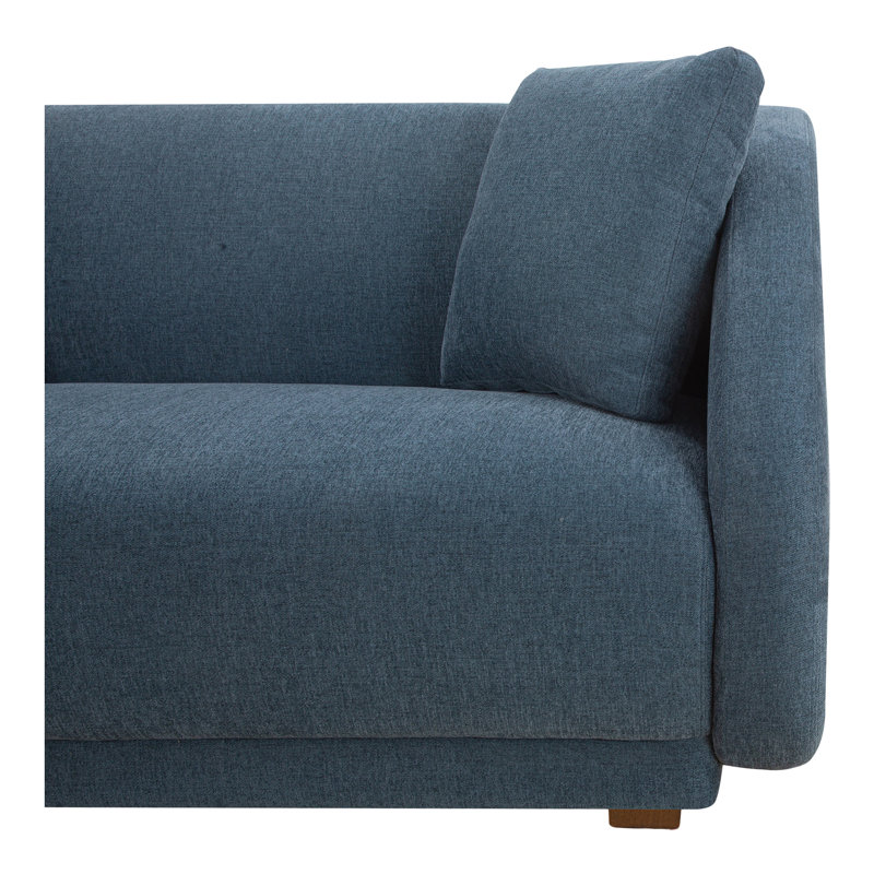 Canapé modulaire 3 pièces avec coin Rae, Polyester bleu