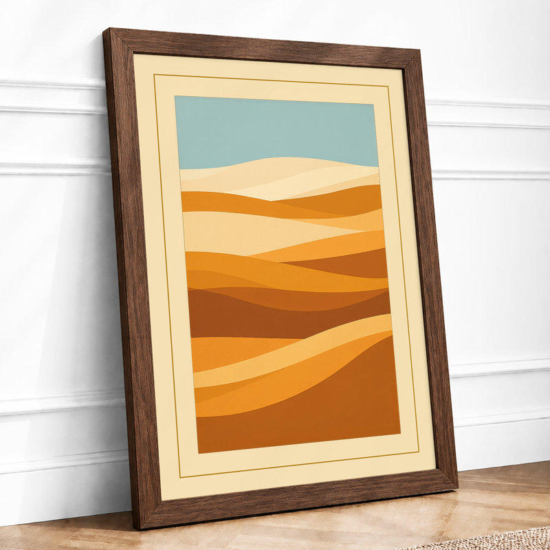 Layered Horizons Minimalist - Print, Walnut, A1 - 84.1 x 59.4 cm
