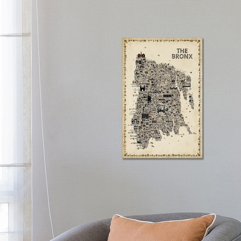 Antique New York Collection-Bronx by Rafael Esquer - Wrapped Canvas Print, 66.04 cm H x 45.72 cm W