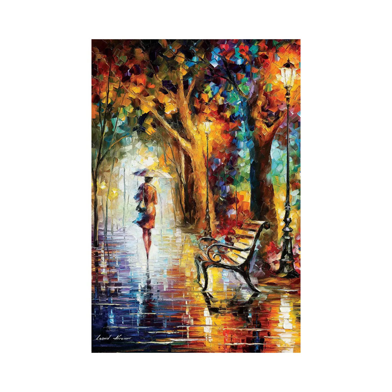 The end of patience par Leonid Afremov, reproduction d’art, H 40 po x l 26 po x P 1,5 po, Toile tendue