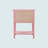Contemporary Pink Nightstand With Open Shelf