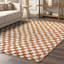Tapis à franges et à carreaux Dominique-597934996