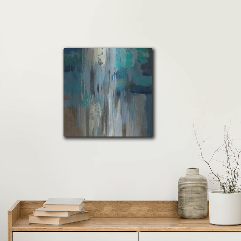 Art mural en métal luxueux «Fisherman Nets» par Silvia Vassileva, 24 po x 24 po, H 12 po x l 12 po