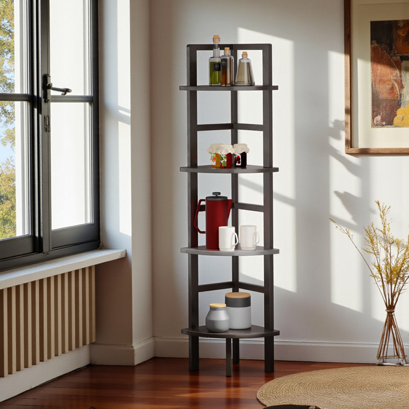 Eduardo Corner Baker's Rack - Coffee