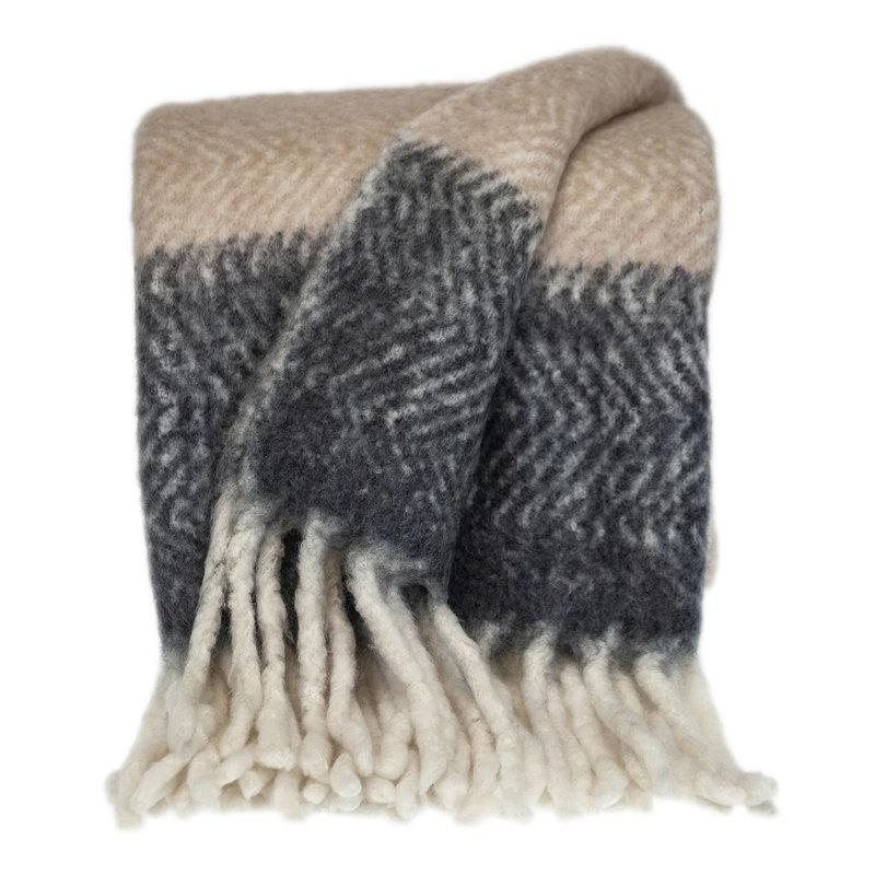 Jeté chic Ixia Boho, Brun / gris