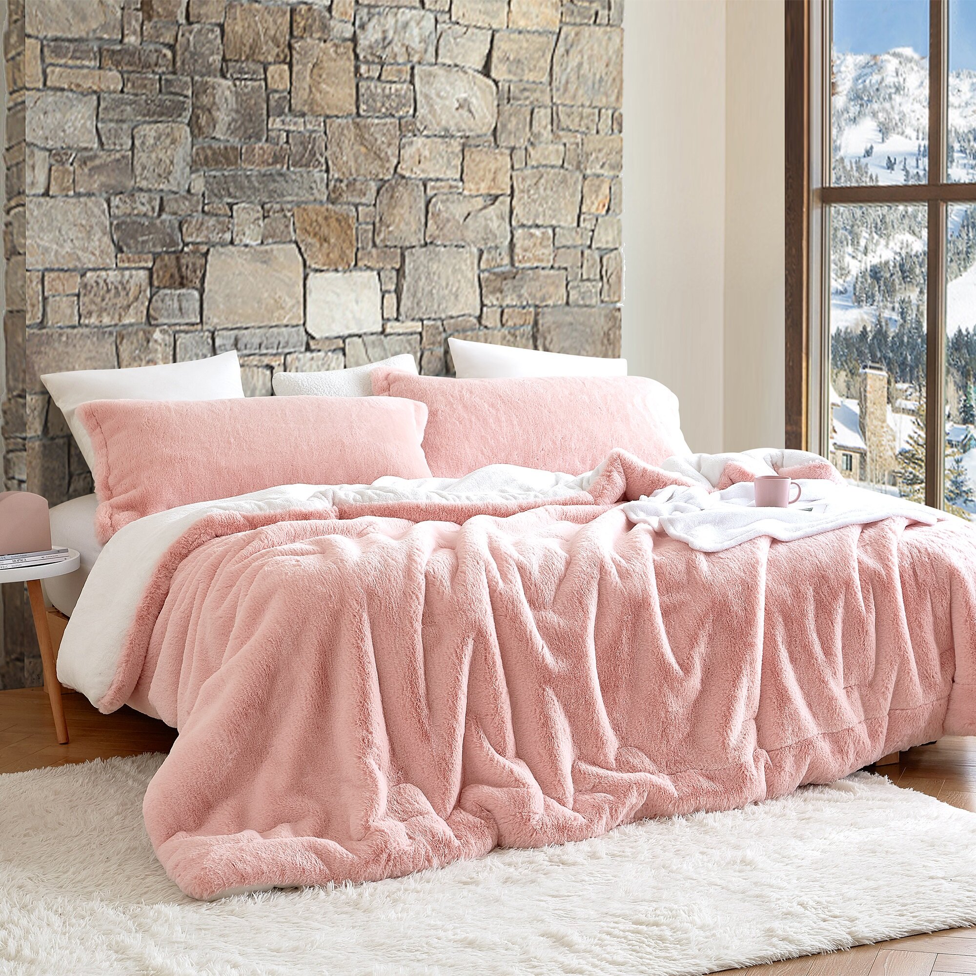 Pink King Oversized Comforter New Coma Inducer Ultra Fluffy Pallas Kitty  Ultra Plush King Extra Large Bedspread