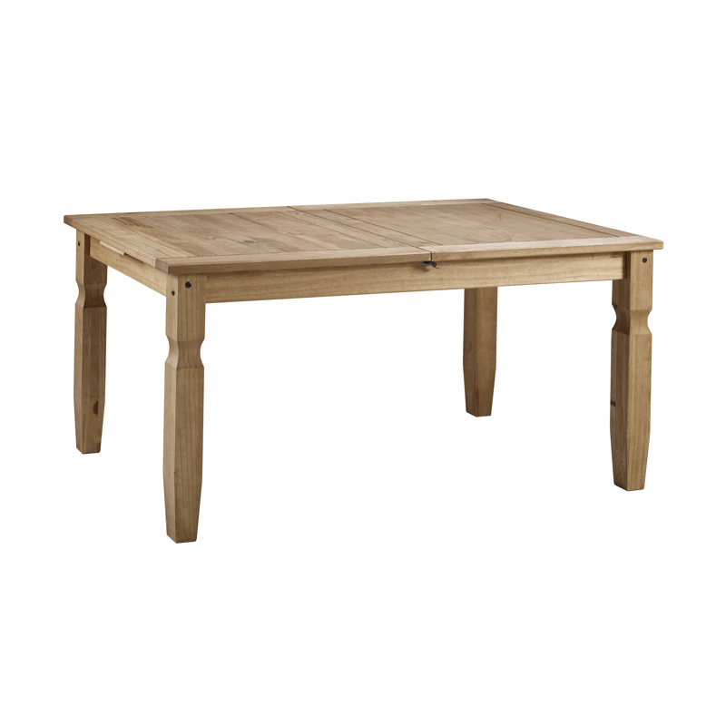 Bridewell Extendable Pine Solid Wood Dining Table, 76 x 162 x 91cm