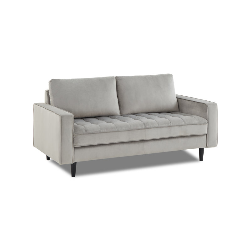 Arngerus Velvet Sofa, Silver
