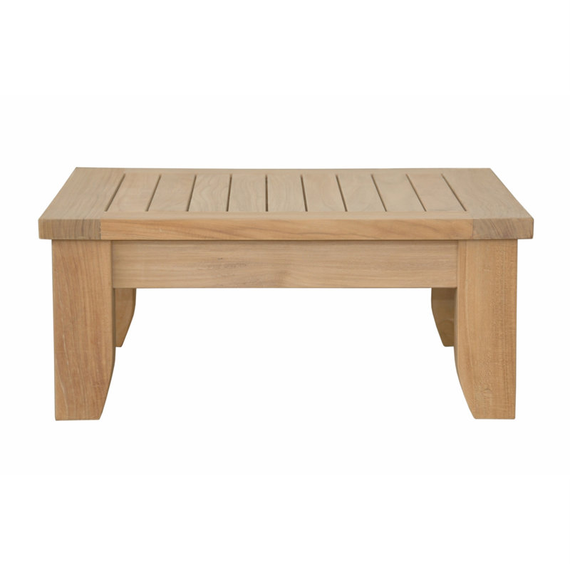 Luxe Outdoor Teak Ottoman