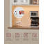 Armoire de cuisine 71 "avec lumières et station de charge, armoire à café avec portes et tiroir, style campagnard, tablettes réglables, blanc rustique