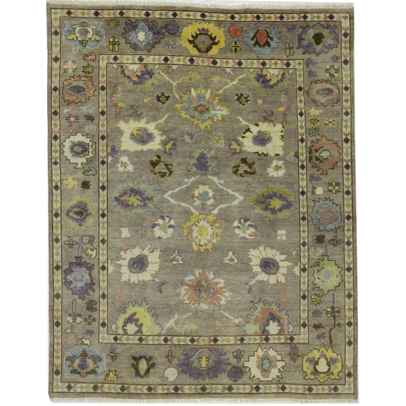 Tapis oriental en laine Colorfast, Rectangle 7 pi 10 po x 9 pi 11 po