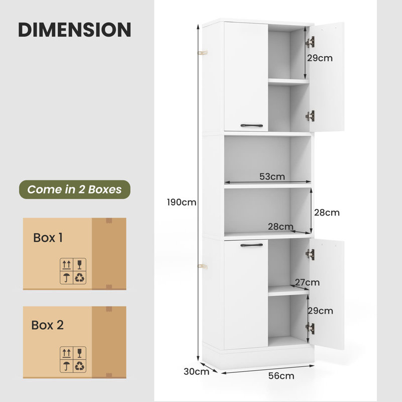 190cm Kitchen Pantry