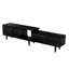 146-180CM Extendable Rattan Effect TV Stand With Solid Wood Legs, Adjustable Width Media Console With 2 Doors & 2 Drawers (Fits Up To 75" TV)-1161213483