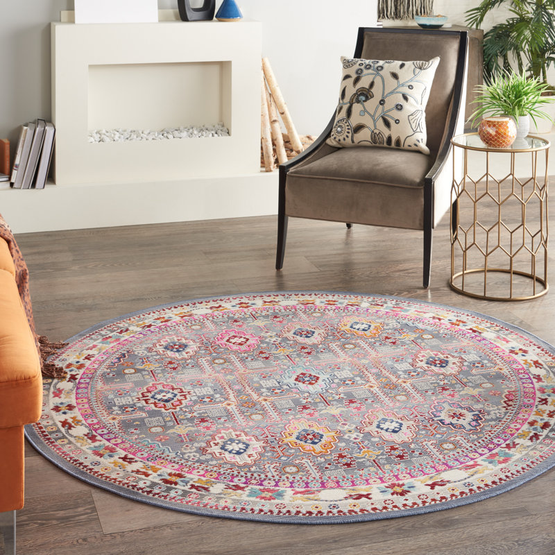 Lavant Oriental Indoor Rug, Round 6'