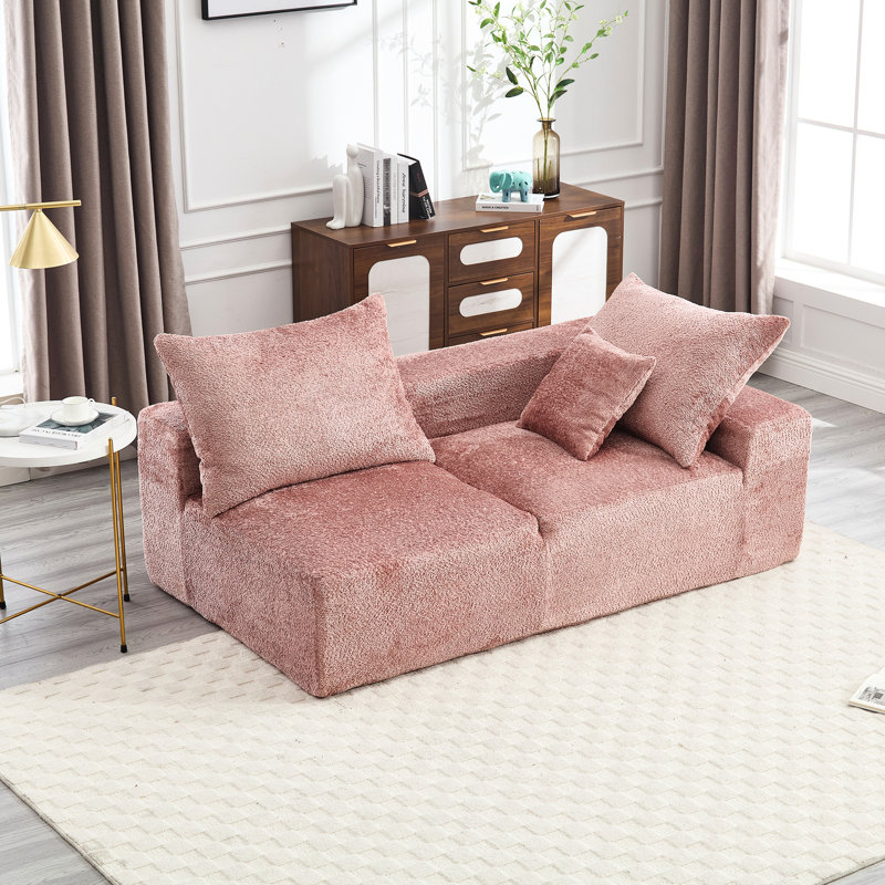 Tissu doux et lisse en chenille pour une utilisation quotidienne deux avec un style délicat, Rose