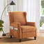 Push-Back Armchair with Storage Pockets - Nail-Head Trim & Wingback Design-657352370