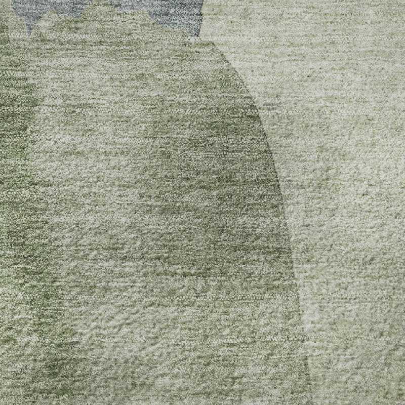 Tapis abstrait lavable à la machine Premium, Rond 8 pi