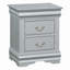Table de chevet, table de chevet 2 tiroirs Platinum