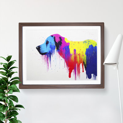 Dog Splash Vol.3 Abstract - Single Picture Frame Painting