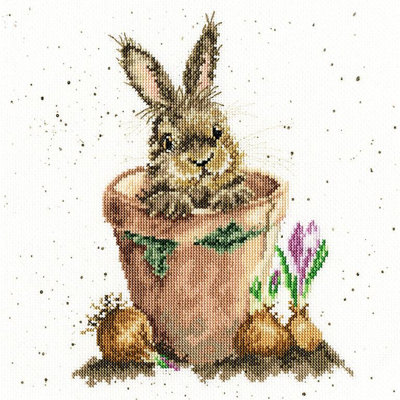 Kit de broderie au point de croix compté « Pot de fleurs » de Bothy Threads XHD76