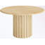 Round Dining Table with Fluted Pedestal Base