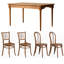 Combinaison de table et de chaise rétro minimaliste