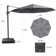 11' Octagonal Patio Cantilever Umbrella With Weighted Base
