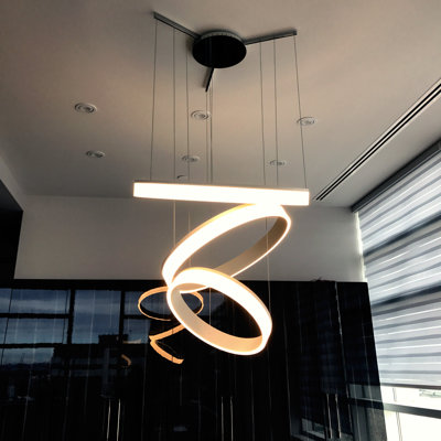 Ahsha 3 - Light LED Tiered Chandelier