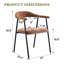 Un ensemble de 4 chaises de salle à manger en tissu de couleur caramel avec des pieds en métal noir élégant. Chaises de salle à manger minimalistes avec dossiers, disponibles en plusieurs couleurs.