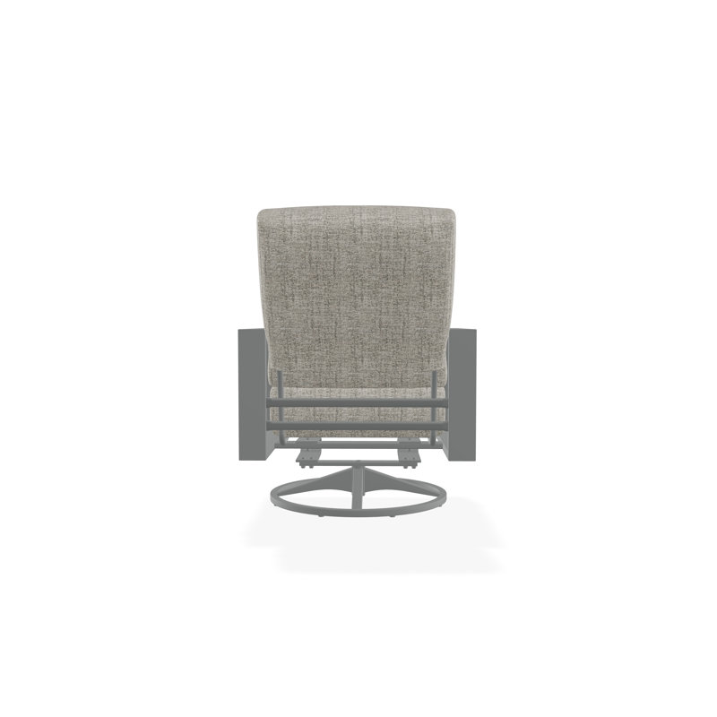 Larssen Deep Seating Cushion Swivel Rocker, Graphite, Fresco Ash