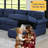 U Shaped Oversized Sleeper Sectional Sofa Pull Out Bed With Storage Chaise-768725455