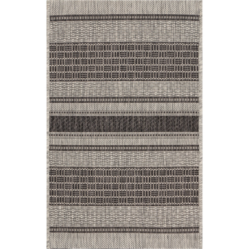 Maiah Striped Indoor / Outdoor Rug, Rectangle 1'10" x 3'