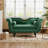 Celestine Velvet Glam Bench With Nailhead Trim & Curved Arms-120419229