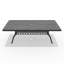 Ensemble de salle à manger 9 pièces en fonte d'aluminium toutes saisons, comprenant 8 chaises pivotantes et une table rectangulaire avec cadre noir