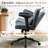 Criss Cross Swivel Office Desk Chair With Flip-Up Armrests And Lumbar Pillow-223370220