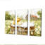 Mignon canard prenant un bain dans un baril de ferme - ensemble de reproductions d'art mural pour salle de bain-107189990-107189992