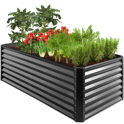 Rosonda Outdoor Metal Raised Planter Box