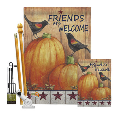 Double Sided 40'' H x 28'' W Polyester Flag Set