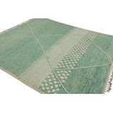 Rug & Kilim’S Moroccan Style Rug In Blue, Green And Beige Geometric Patterns