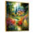 Toile avec cadre flottant or