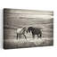 «Wild Horses Together Rustic Abstract Contemporary Horse Landscape Nature», reproduction d'art mural-1362946596