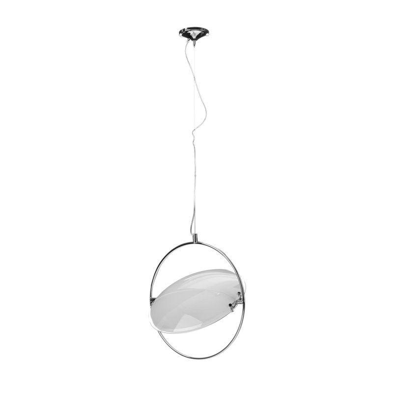 1 - Light Chrome Geometric Pendant, 100 cm H x 50 cm W x 50 cm D