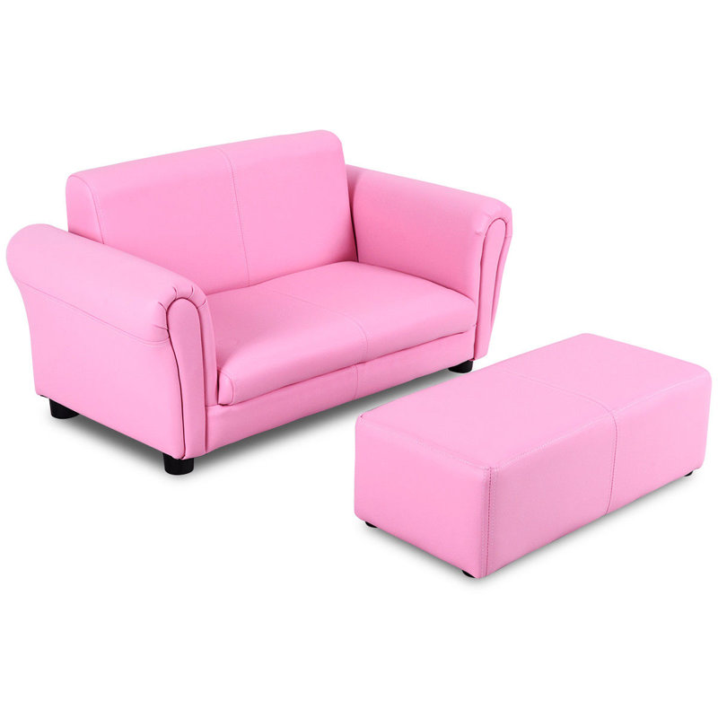 Alethea Kids 7'' Club Chair Sofa / Sectional and Ottoman